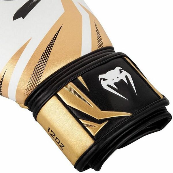 Venum Challenger 3.0 Boxing Gloves Blanco-Oro guantes boxeo - Imagen 5