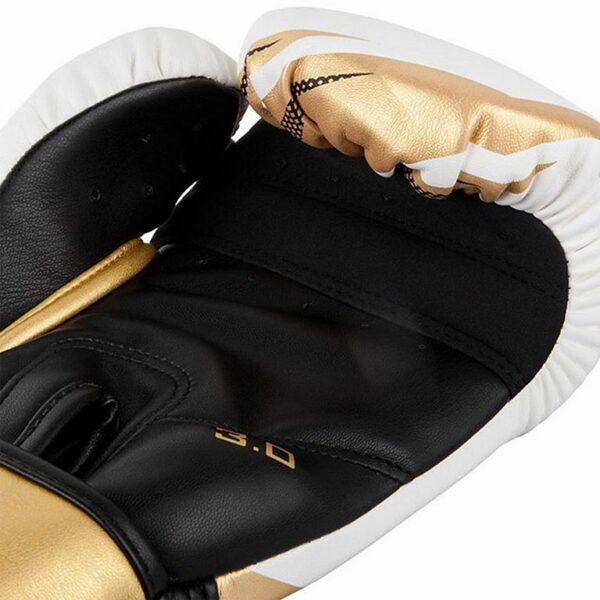 Venum Challenger 3.0 Boxing Gloves Blanco-Oro guantes boxeo - Imagen 3