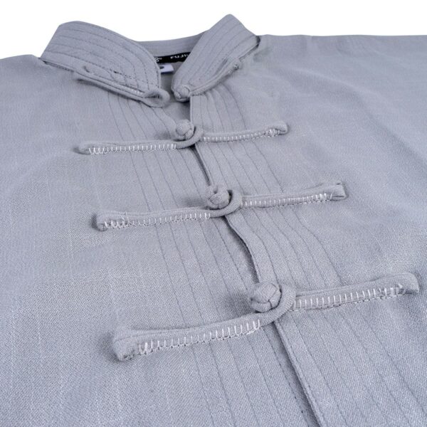 Chaqueta Kung Fu Lino gris - Imagen 15