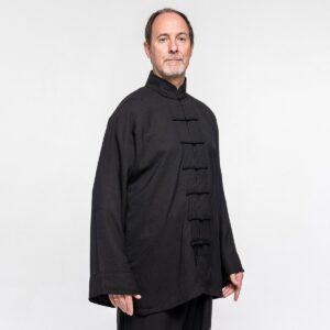 Chaqueta Kung Fu Lino gris