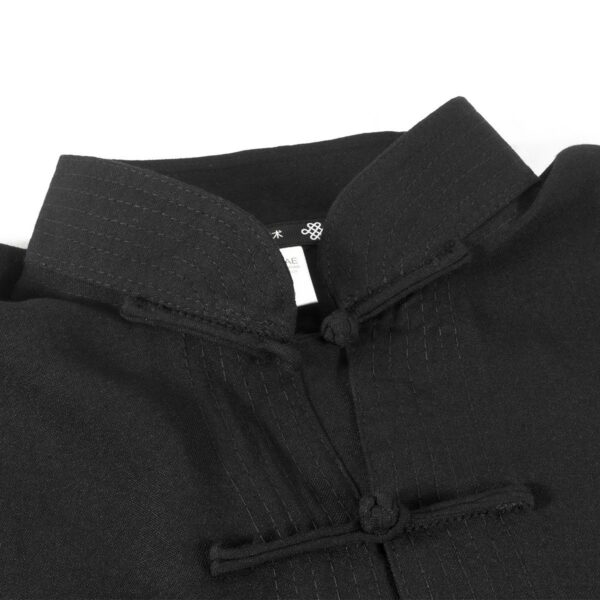 Chaqueta Kung Fu Lino gris - Imagen 8
