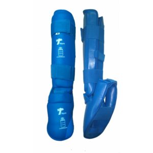 Espinilleras con empeine homologadas rfek azul KARATE
