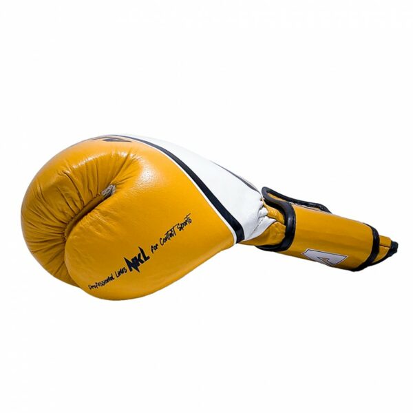 GUANTE DE BOXEO NKL ALPHA AMARILLO-BLANCO/gris-rojo/negro-blanco/azul-piel de bufalo - Imagen 3