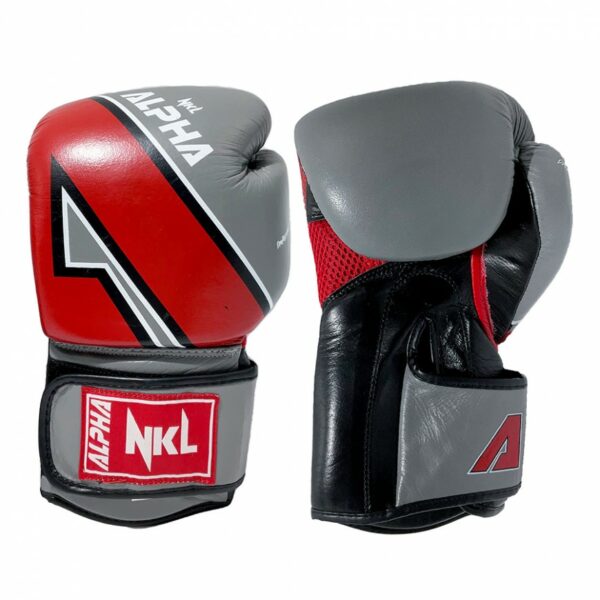 GUANTE DE BOXEO NKL ALPHA AMARILLO-BLANCO/gris-rojo/negro-blanco/azul-piel de bufalo - Imagen 6
