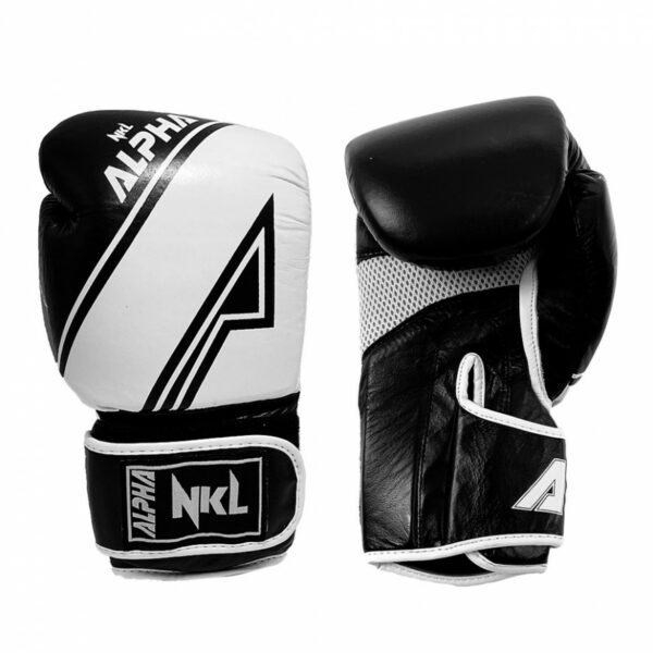 GUANTE DE BOXEO NKL ALPHA AMARILLO-BLANCO/gris-rojo/negro-blanco/azul-piel de bufalo - Imagen 8