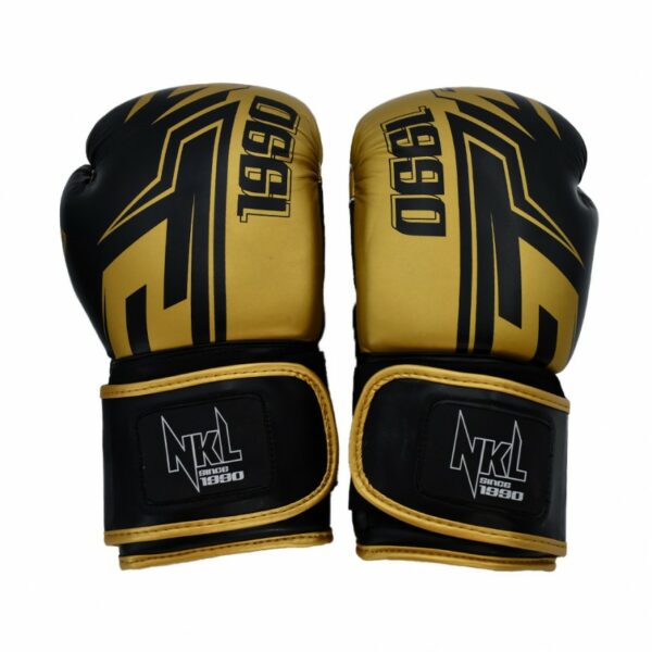 GUANTES DE BOXEO NKL 1990 NEGRO-PLATEADO//NEGRO-DORADO/NEGRO-NARANJA - Imagen 5