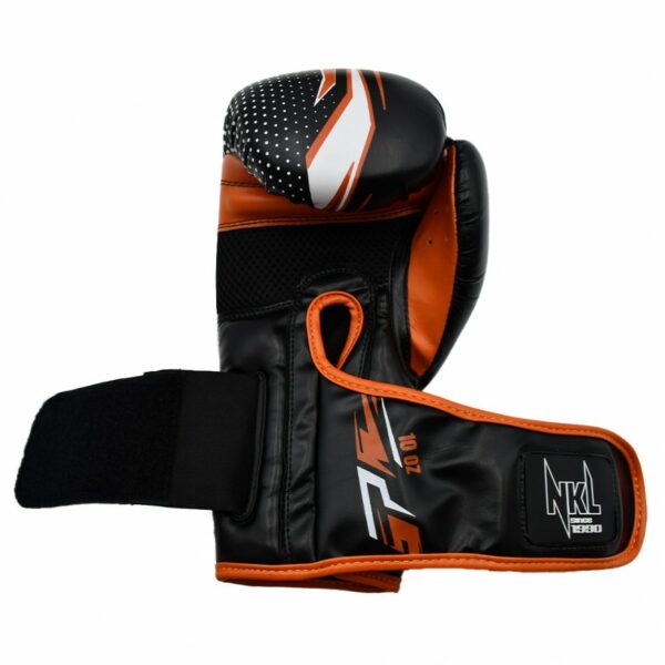 GUANTES DE BOXEO NKL 1990 NEGRO-PLATEADO//NEGRO-DORADO/NEGRO-NARANJA - Imagen 2