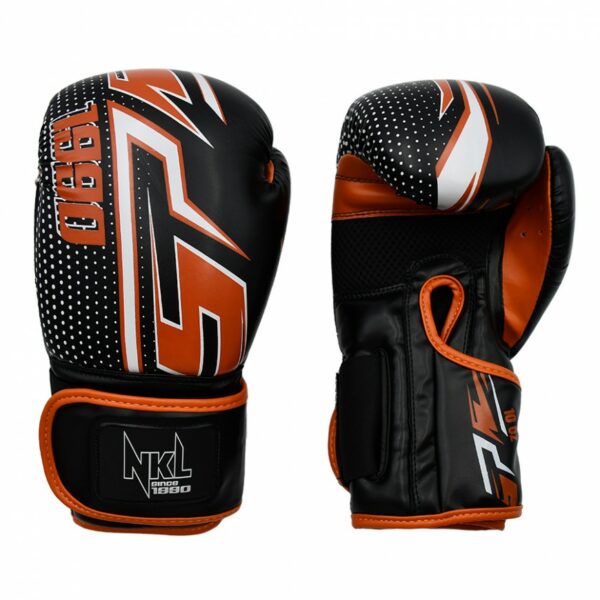 GUANTES DE BOXEO NKL 1990 NEGRO-PLATEADO//NEGRO-DORADO/NEGRO-NARANJA - Imagen 4