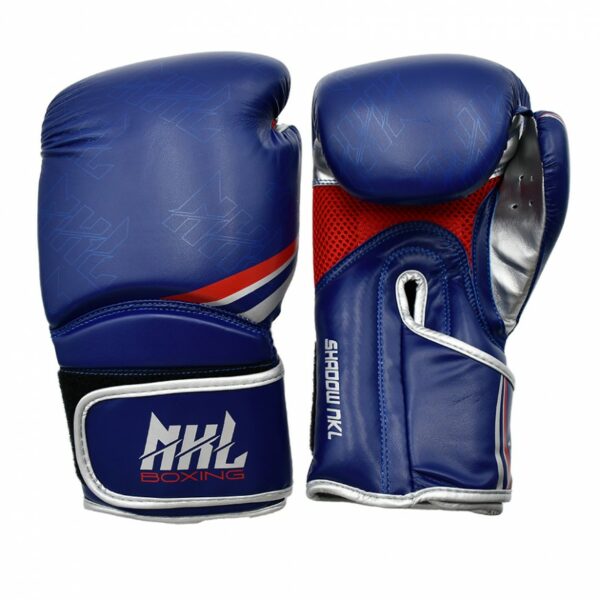 GUANTES DE BOXEO  SHADOW AZUL-PLATEADO/NEGRO-DORADO