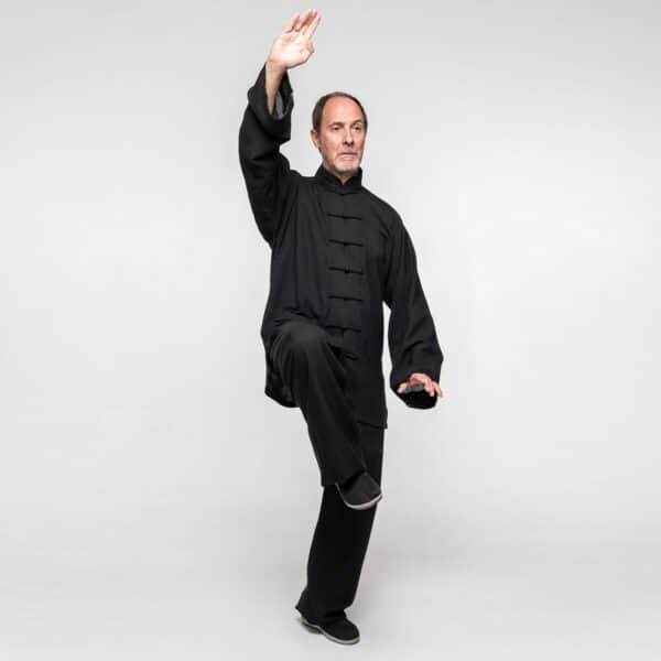 Pantalón Kung Fu Lino GRIS - Imagen 7