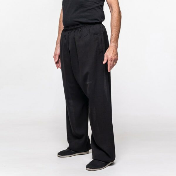 Pantalón Kung Fu Lino GRIS - Imagen 10