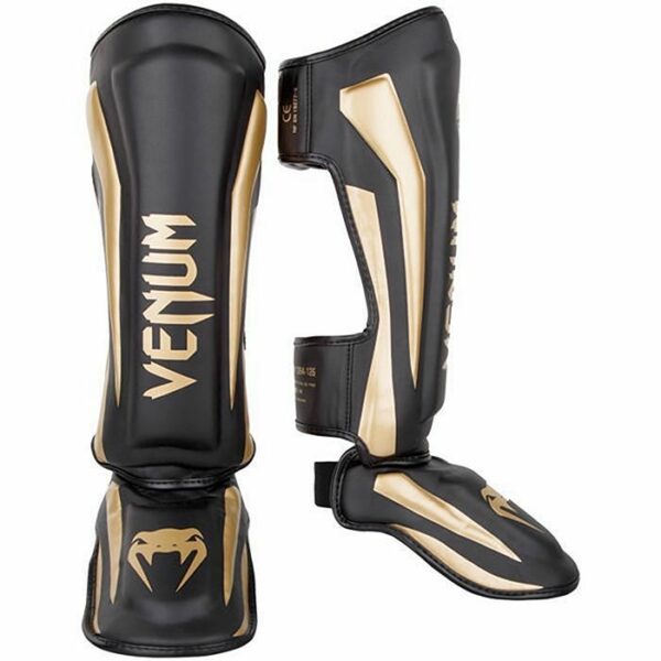 Venum Elite Standup Shinguards Negro-Oro ESPINILLERA
