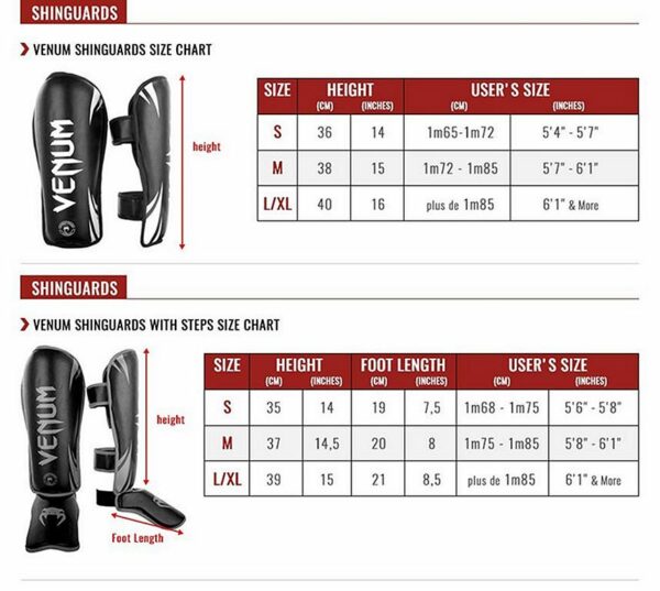 Venum Elite Standup Shinguards Negro-Oro ESPINILLERA - Imagen 2