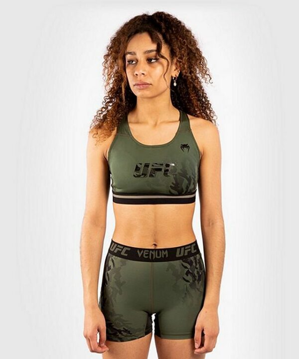 Venum UFC Authentic Fight Week Womens Sport Bra Verde LUCHA SUJETADOR