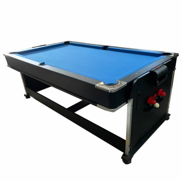 Multijuego giratorio 4 en 1 Olimpus – Tapete Azul (Billar, Air Hockey – Ping-Pong, Mesa comedor) - Imagen 2