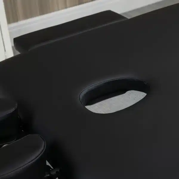 Camilla de Masaje Plegable con Altura Ajustable en 7 Posiciones Reposacabezas y Apoyabrazos 186x71x62-83 cm Negro - Imagen 3