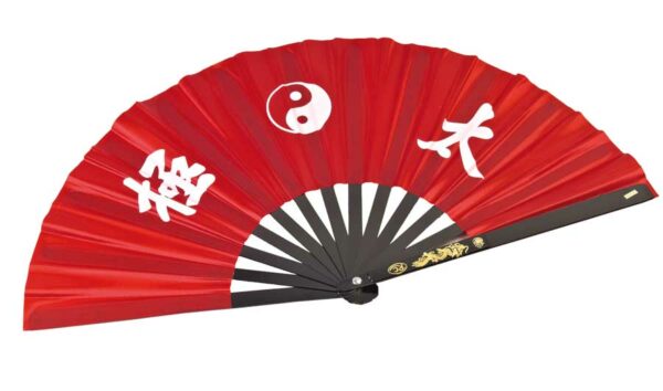 ABANICO DE TAI CHI ROJO MARCO DE ALUMINIO