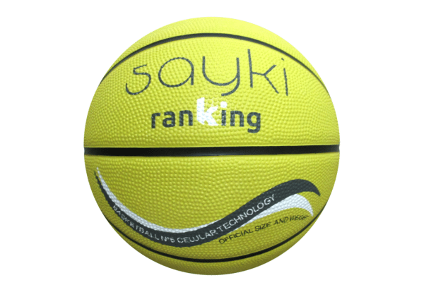 Balón Baloncesto SAYKI caucho celular Amarillo - Talla 5