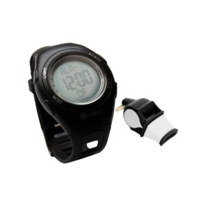 Kit árbitro: reloj Chrono + Silbato FOX Sonic negro-blanco