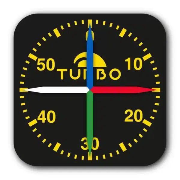 RELOJ DE PISCINA AZUL/NEGRO/BLANCO (80x80x7) - Imagen 2