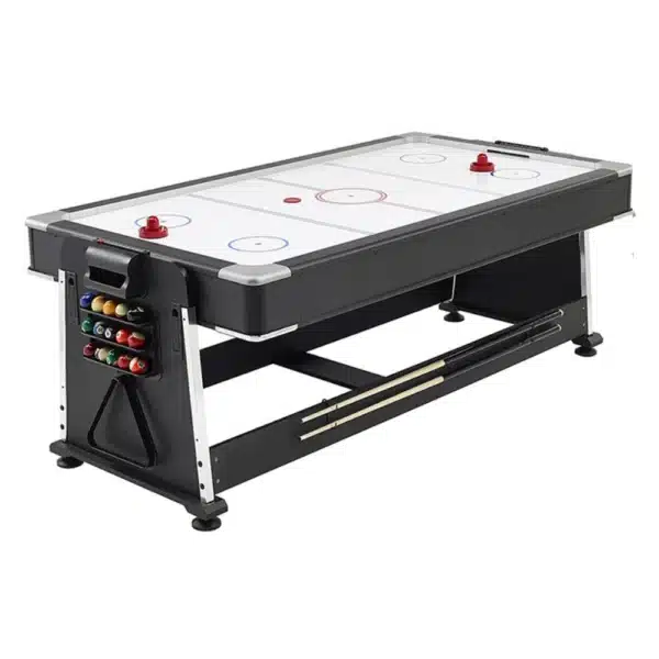 Multijuego giratorio 4 en 1 Olimpus – Tapete Verde (Billar, Air Hockey – Ping-Pong, Mesa comedor) - Imagen 5