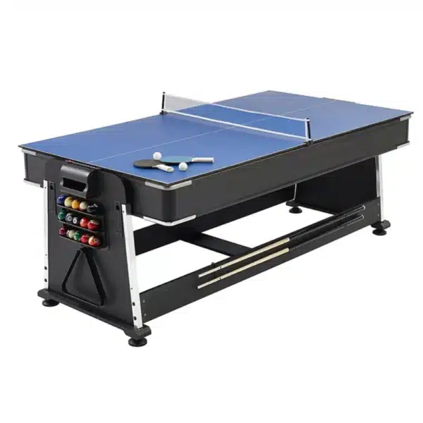 Multijuego giratorio 4 en 1 Olimpus – Tapete Verde (Billar, Air Hockey – Ping-Pong, Mesa comedor) - Imagen 4
