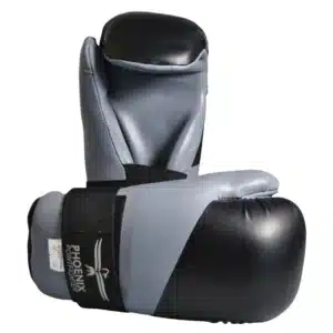 GUANTES POINTFIGHTNING ABIERTOS NEGRO-GRIS PX