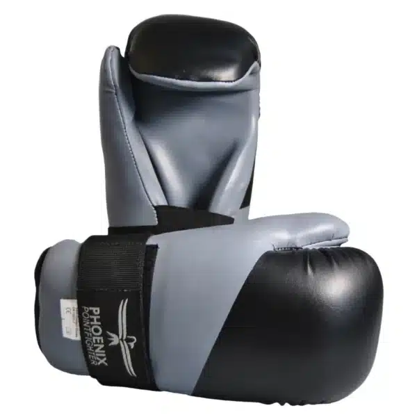 GUANTES POINTFIGHTNING ABIERTOS NEGRO-GRIS PX