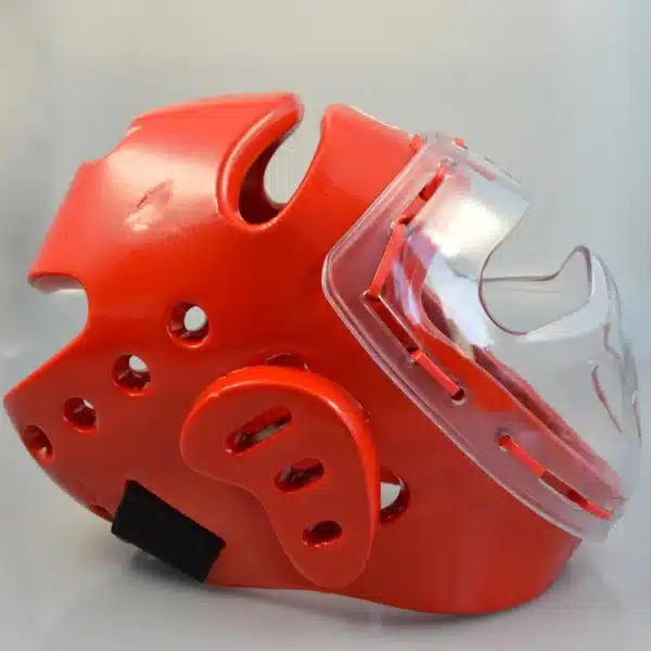 CASCO WACOKU CON MÁSCARA - ROJO/AZUL/BLANCO TAEKWONDO - Imagen 6