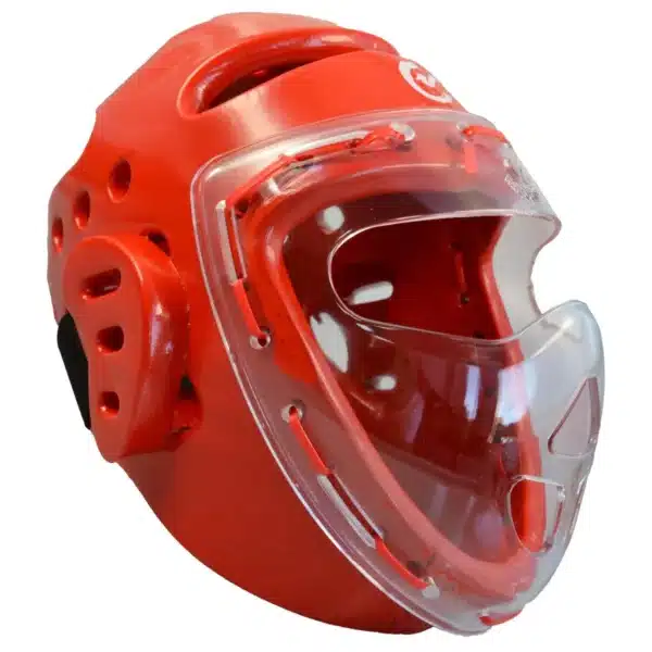 CASCO WACOKU CON MÁSCARA - ROJO/AZUL/BLANCO TAEKWONDO - Imagen 8