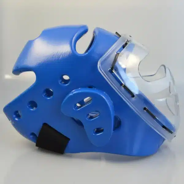 CASCO WACOKU CON MÁSCARA - ROJO/AZUL/BLANCO TAEKWONDO - Imagen 3
