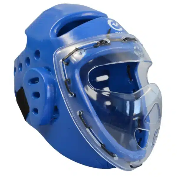 CASCO WACOKU CON MÁSCARA - ROJO/AZUL/BLANCO TAEKWONDO - Imagen 5