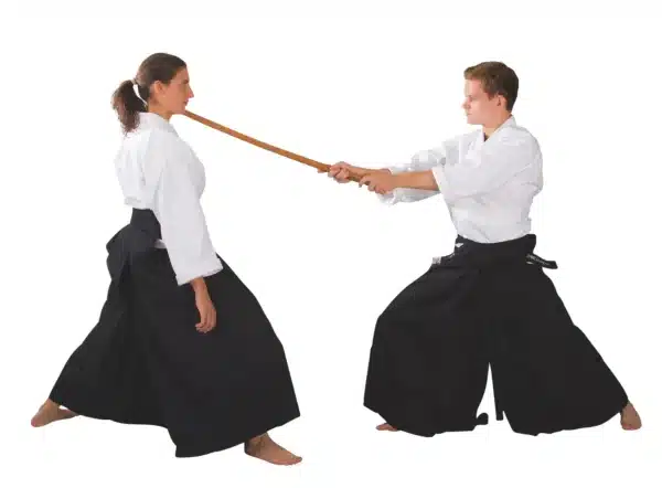 HAKAMA NEGRA PARA AIKIDO O KENDO - Imagen 2