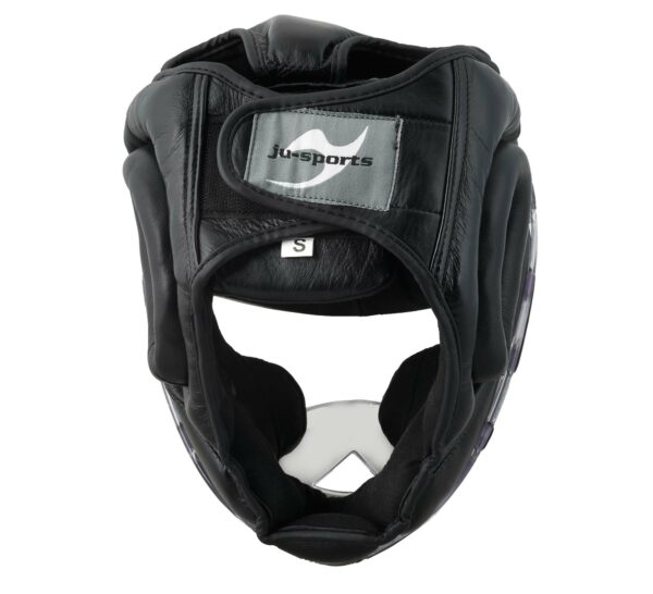 CASCO NEGRO CON PANTALLA JUSPORTS BOXEO KARATE - Imagen 4