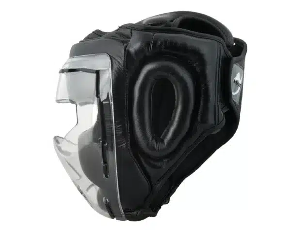 CASCO NEGRO CON PANTALLA JUSPORTS BOXEO KARATE - Imagen 3