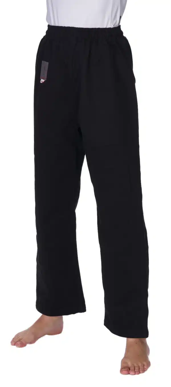 PANTALÓN NEGRO JUDO "BRASILIA" CINTURA ELÁSTICA JUSPORTS