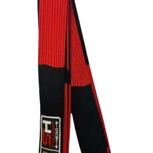 CINTURON SH NEGRO/ROJO SENSEI (CALIDAD PREMIUM)