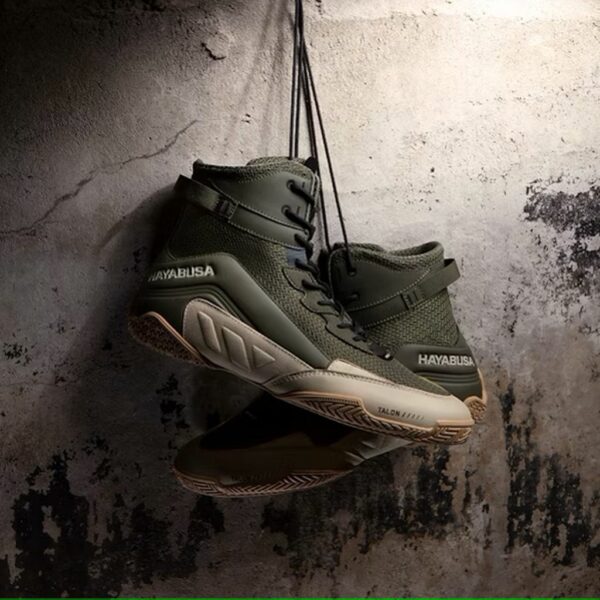 Hayabusa Talon Boxing Shoes Verde-Marron - Imagen 4