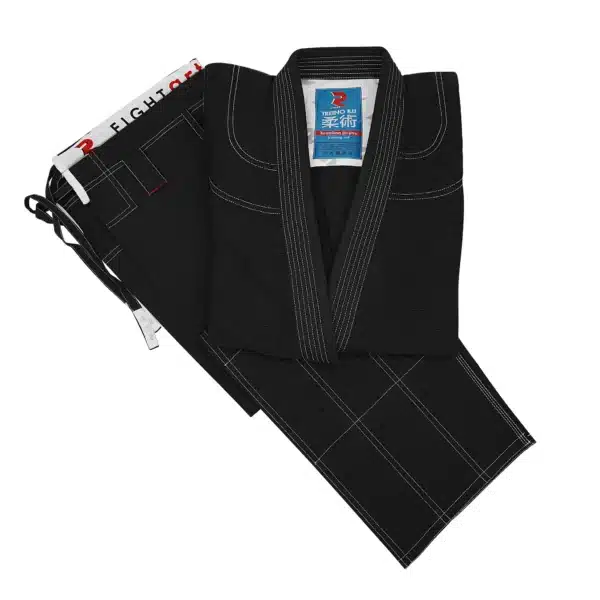GI BJJ NEGRO "TREINO" 340GR FIGHT ART (ENTRENAMIENTO) - Imagen 9