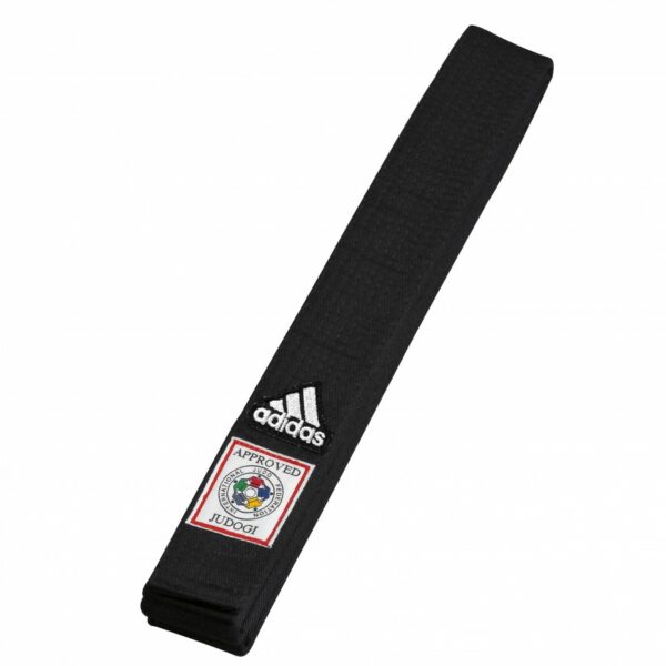 CINTURÓN ADIDAS ELITE "IJF" 45 MM (LOGO BLANCO) ADIB242J JUDO