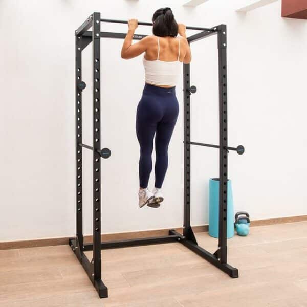 Drumfit PowerRack 1000 Power Rack. Jaula de musculación para realizar entrenamientos con cargas altas de forma segura y ejercicios de dominadas. - Imagen 6