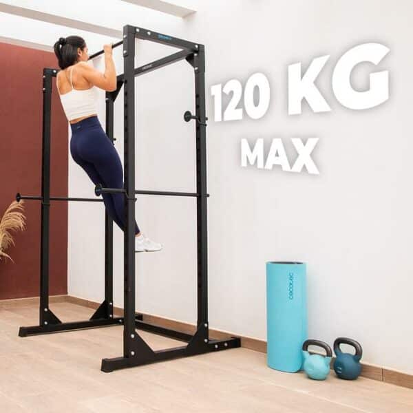 Drumfit PowerRack 1000 Power Rack. Jaula de musculación para realizar entrenamientos con cargas altas de forma segura y ejercicios de dominadas. - Imagen 9