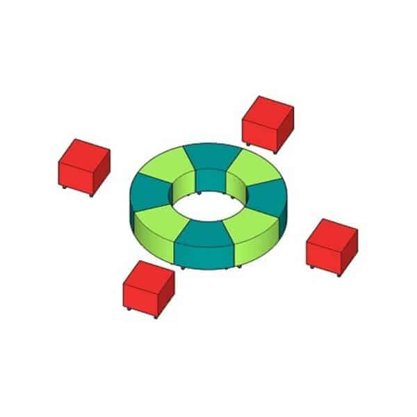 MODULO CUBO 37 (SIN PATAS) 48 x 48 x 37 cm - Imagen 2