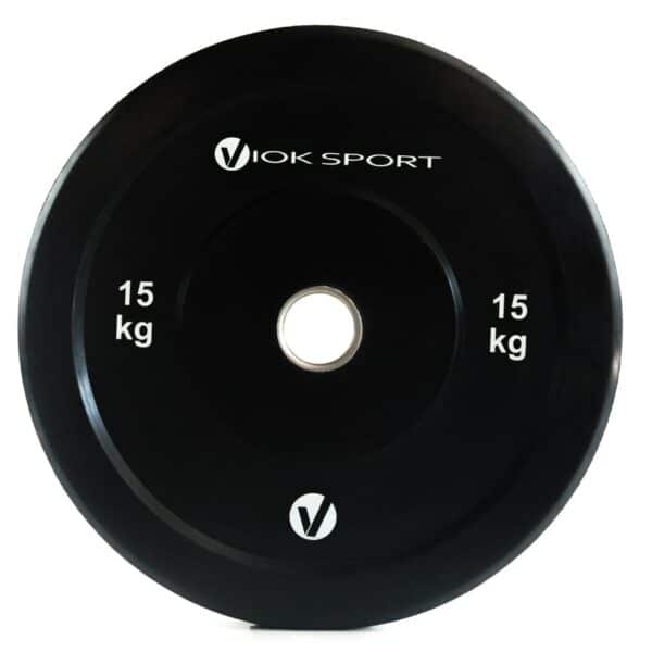 #Disco olímpico bumper negro de halterofilia  5 a 25 kg - Imagen 3