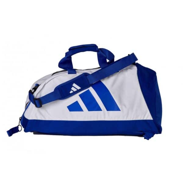 BOLSA ADIDAS "CONV.2 EN 1" GRANO DE ARROZ BLANCO/AZUL
