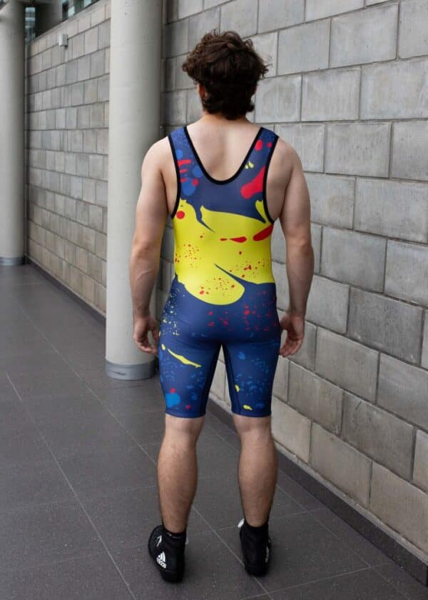 Combat Sport Enigma Azul Marino-Amarillo LUCHA,MALLAS - Imagen 2