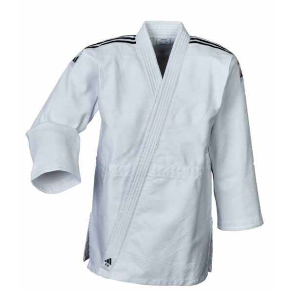 JUDOGI ADIDAS "CONTEST" BLANCO CON BANDAS NEGRAS - Imagen 4