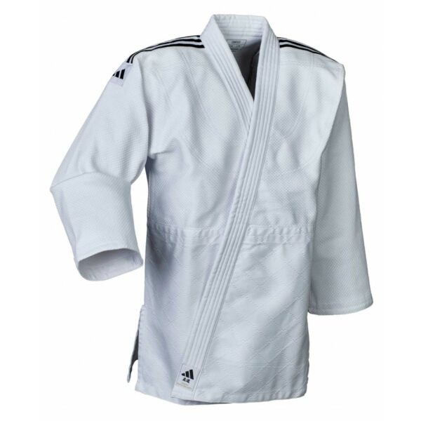 JUDOGI ADIDAS "CONTEST" BLANCO CON BANDAS NEGRAS - Imagen 3