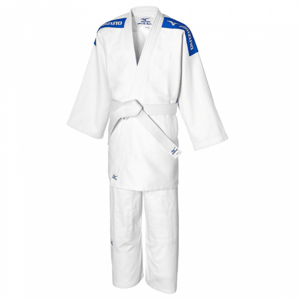 JUDOGI MIZUNO KODOMO PLUS BLANCO (BANDAS AZULES) 350gr