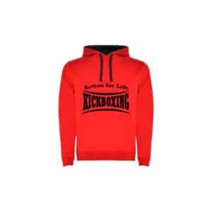 SUDADERA KICKBOXING ROJO/NEGRO
